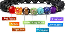 Load image into Gallery viewer, Chakra Aromatherapy Essential Oil Diffuser Bracelet