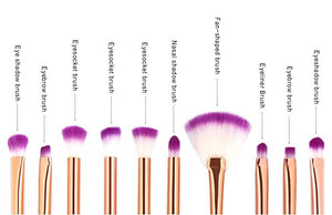 10 Pcs Mermaid Makeup Brushes